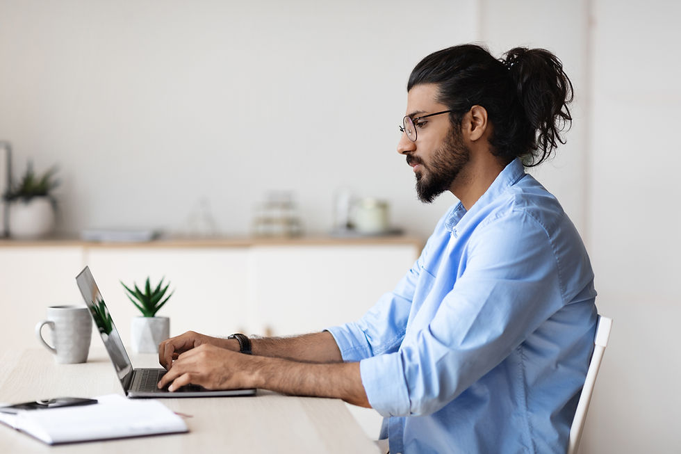 Working on Computer