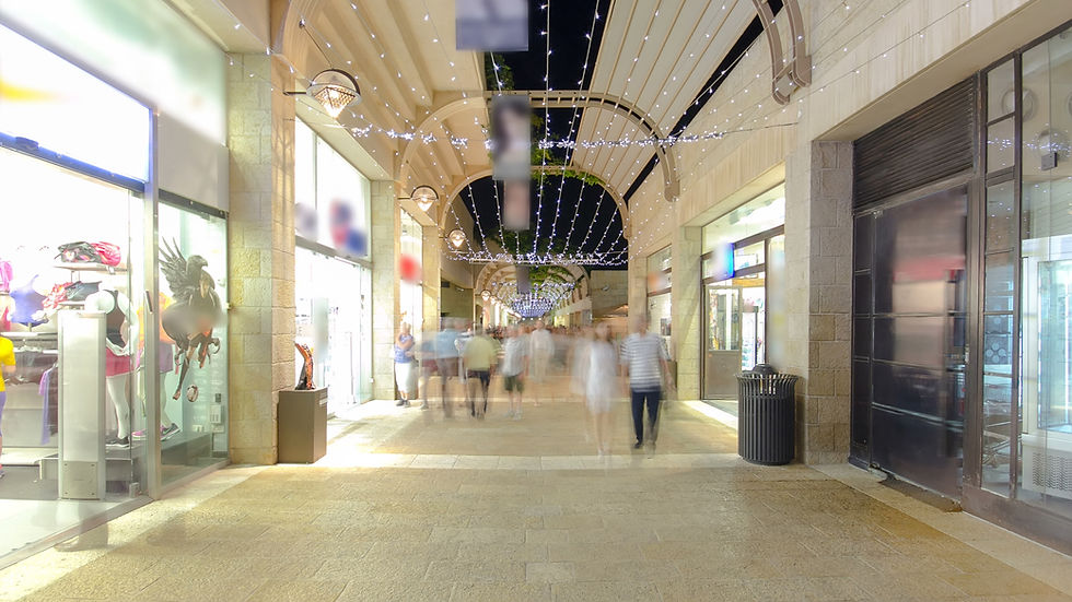 Illuminated Shopping Arcade