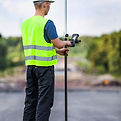 Surveyor In Safety Gear
