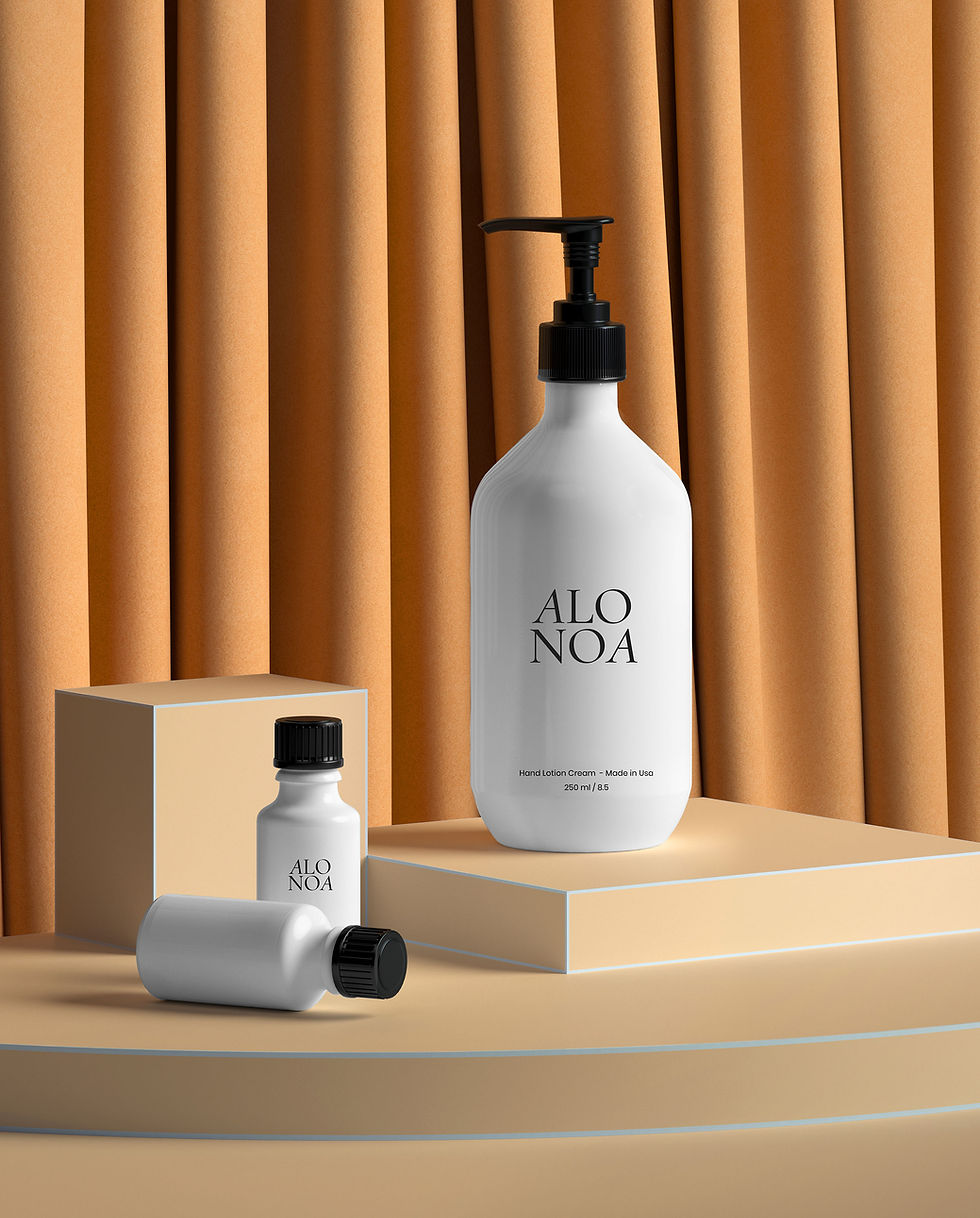 Beauty product branding sample