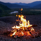 Campfire In Wilderness