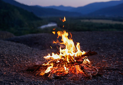 Campfire In Wilderness