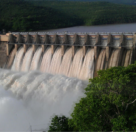 Flowing Dam Spillway