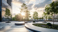 Urban Courtyard Sunrise