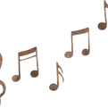 Notes de musique rustiques