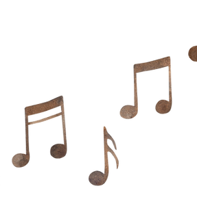 Notes de musique rustiques
