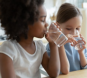 Children Drinking Water