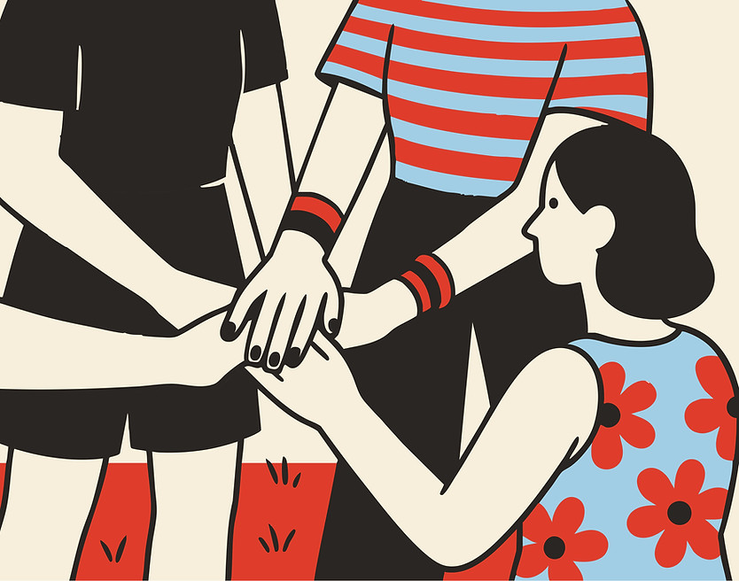 Teamwork Hands Together