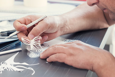 Computer-cut graphics with self-adhesive vinyl