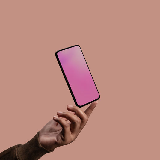 Hand holding a smartphone