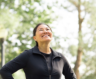 Woman Walking Outdoors
