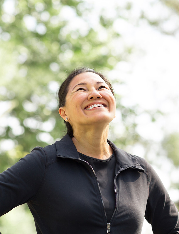 Woman Walking Outdoors