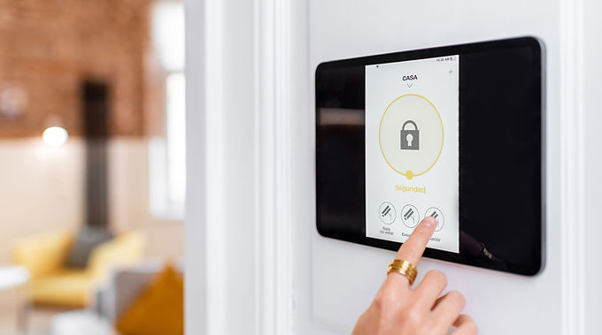 Wall-mounted smart burglar alarm control panel