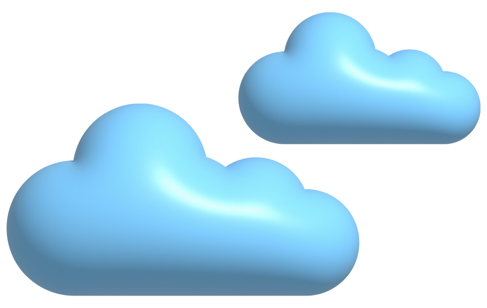 Blue Cartoon Clouds