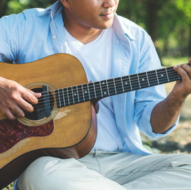 Playing a Guitar