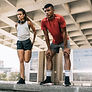 Alongamento antes de uma corrida