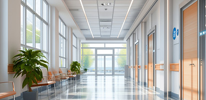 Modern Hospital Hallway