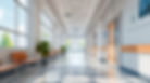 Modern hospital hallway