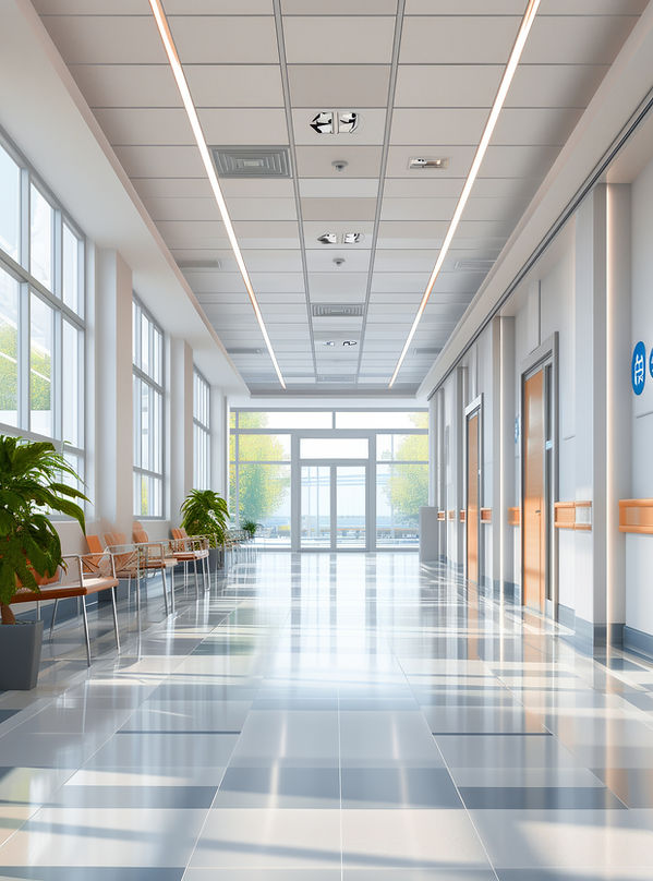 Modern Hospital Hallway