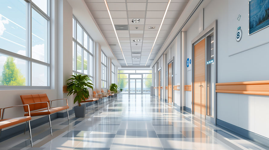 Modern Hospital Hallway