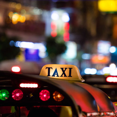 riding taxi