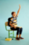 Boy Raising Hand