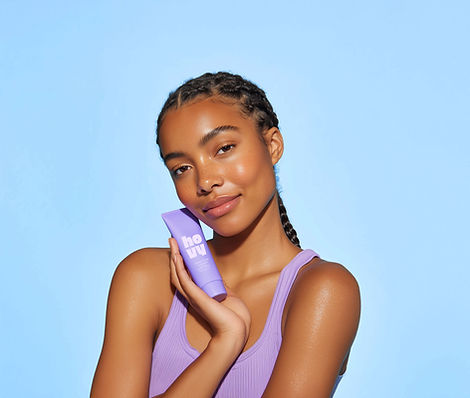 Model Holding Skincare