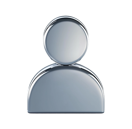 Metallic user icon