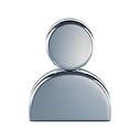Silbernes Benutzersymbol