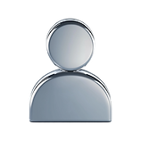 Metallisches Benutzersymbol