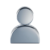 Metallic user icon