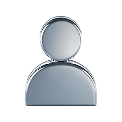 Icône utilisateur argentée