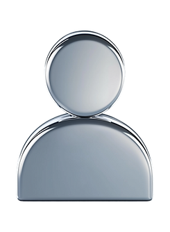 Metallic user icon