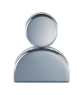 Metallic user icon