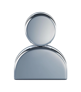 Ícone de usuário metálico