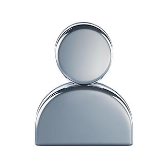 Metallic user icon