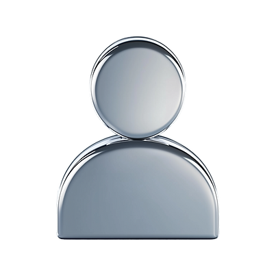 Icône utilisateur argentée