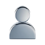 Metallic user icon