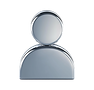 Metallic user icon