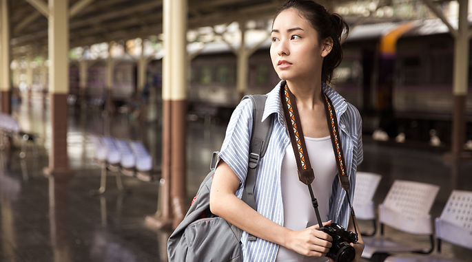 Teen Girl with Camera