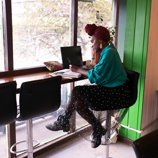 Working at a Cafe