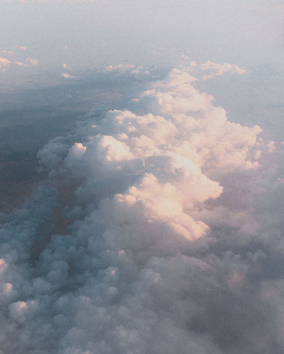 Vista do céu nublado
