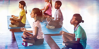 School Kids Meditating