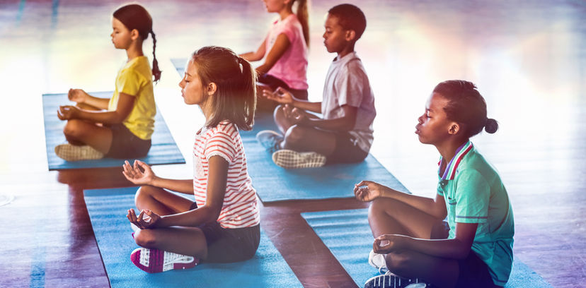 School Kids Meditating