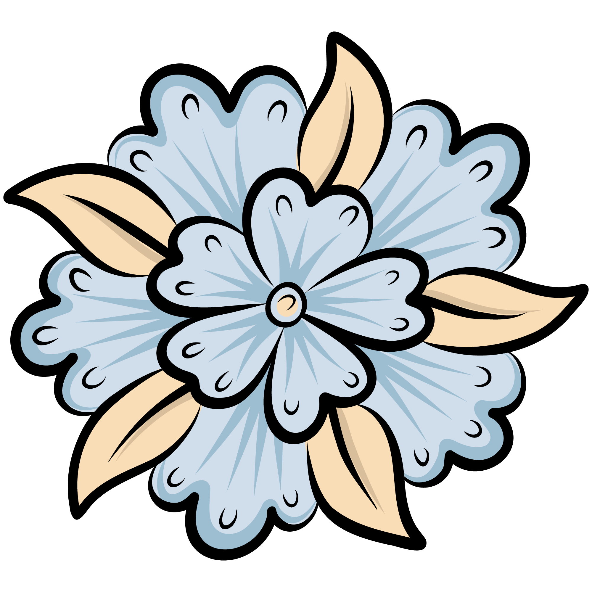 Blue Floral Illustration