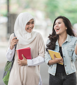 Smiling Students Outdoors