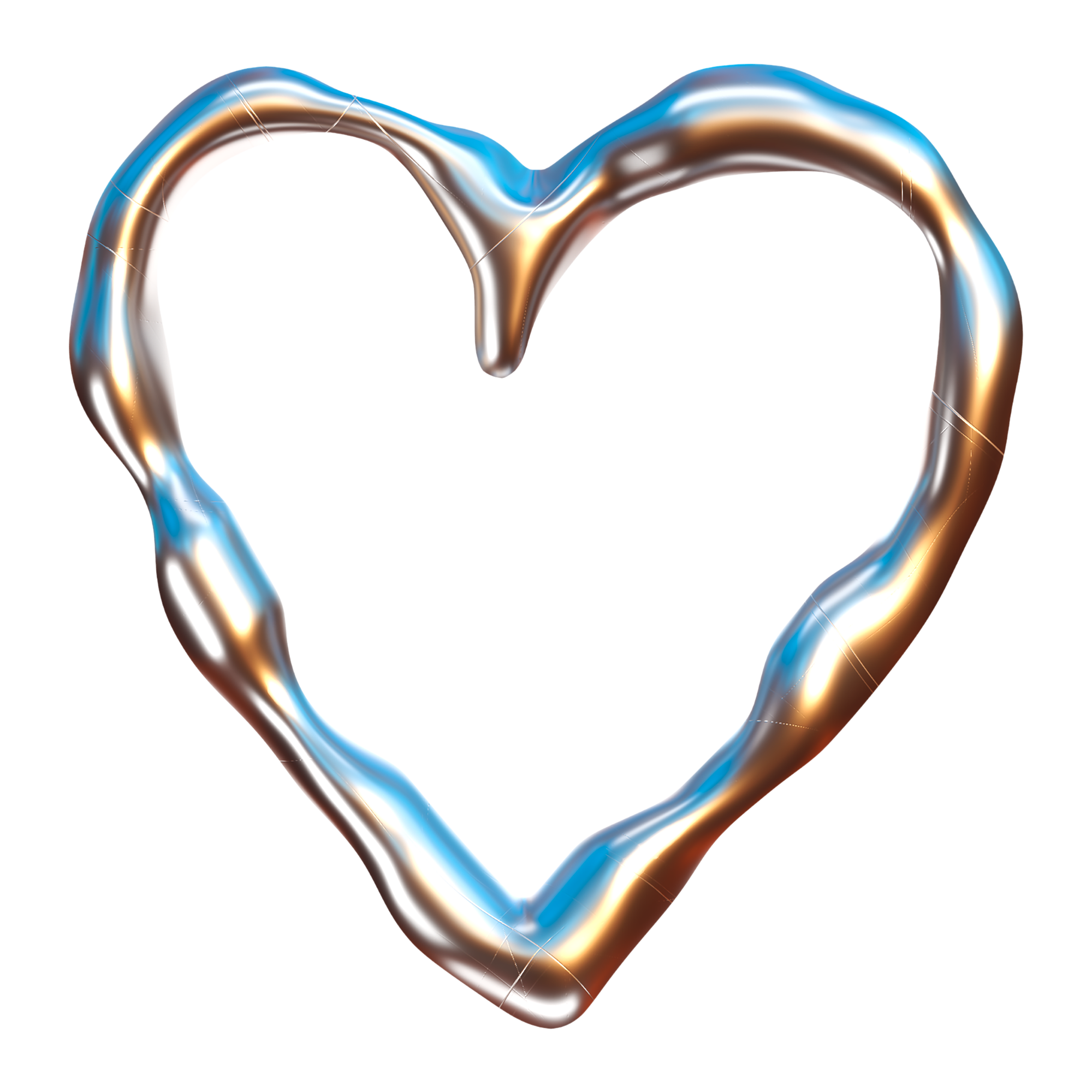 Metallic Heart Shape