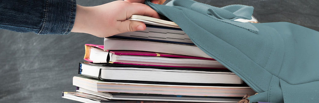 Stacked Books and Bag