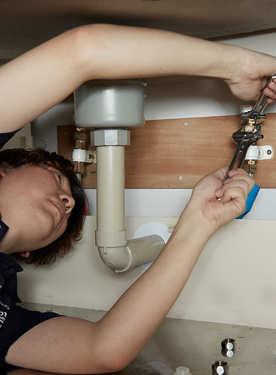 Plumber Fixing Sink