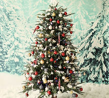 Árbol de navidad decorado